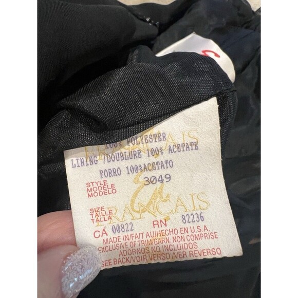 Vintage En Francais black sleeveless gown with a halter neckline Flowing Size 12 - Picture 9 of 9